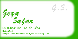 geza safar business card