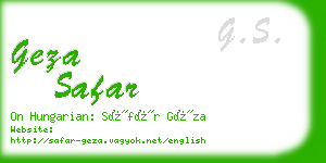 geza safar business card